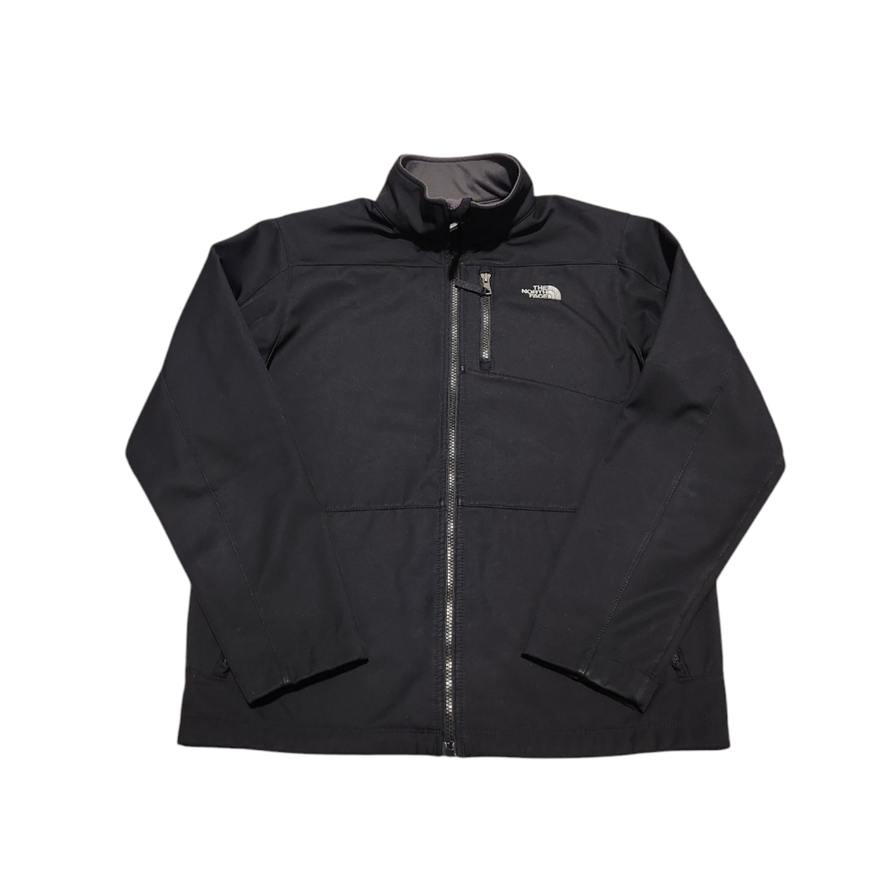 The North Face Boy's Lightweight Black Soft Shelled Full Zip Jacket XL 18/20